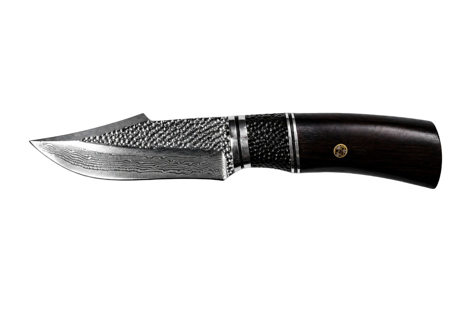 Ironwood Damascus fixed blade hunting knife by VALKRON
