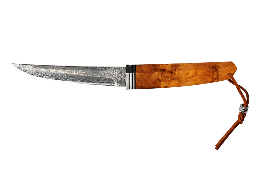 Aurora Damascus fixed blade knife by VALKRON
