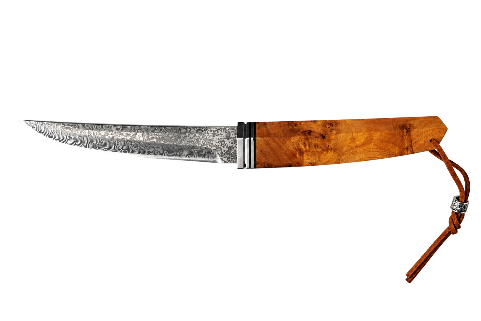 Aurora Damascus fixed blade knife by VALKRON