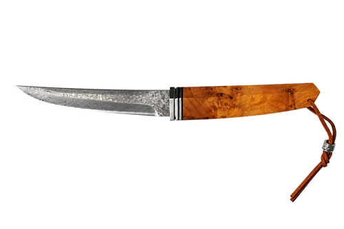 Aurora Damascus fixed blade knife by VALKRON