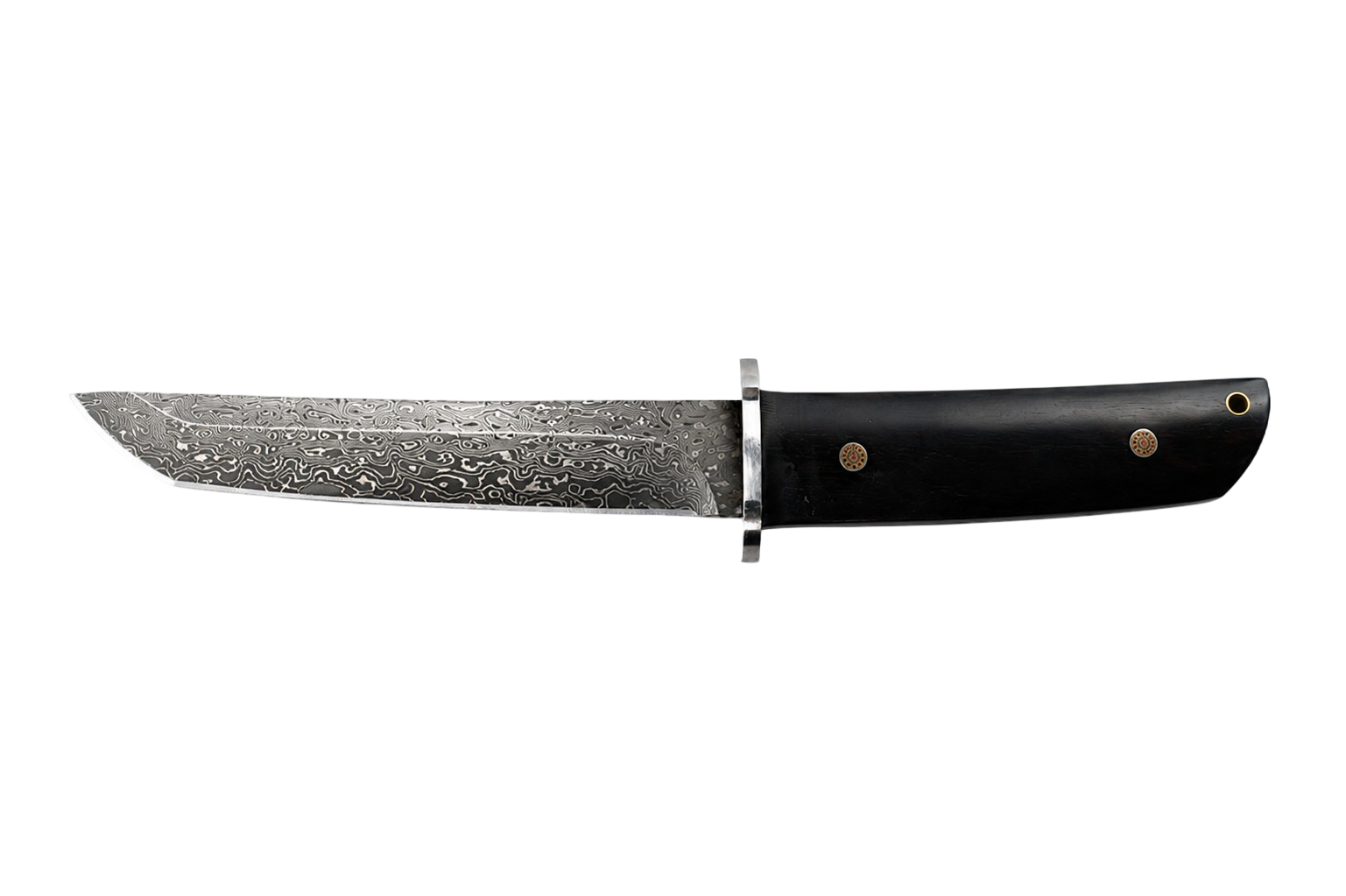 Blackthorn Damascus outdoor fixed blade knife by VALKRON