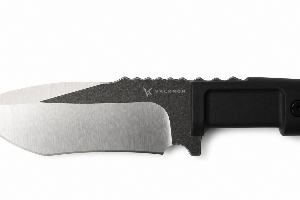 Blackcrest compact fixed blade knife blade and handle detail