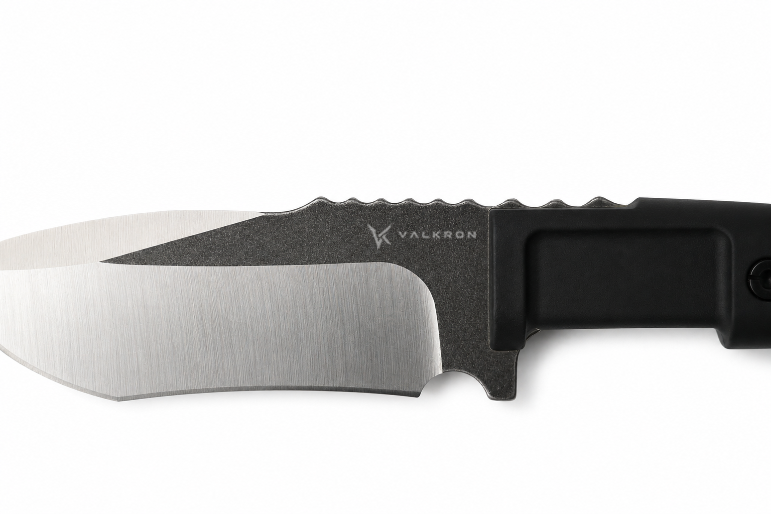 Blackcrest compact fixed blade knife blade and handle detail