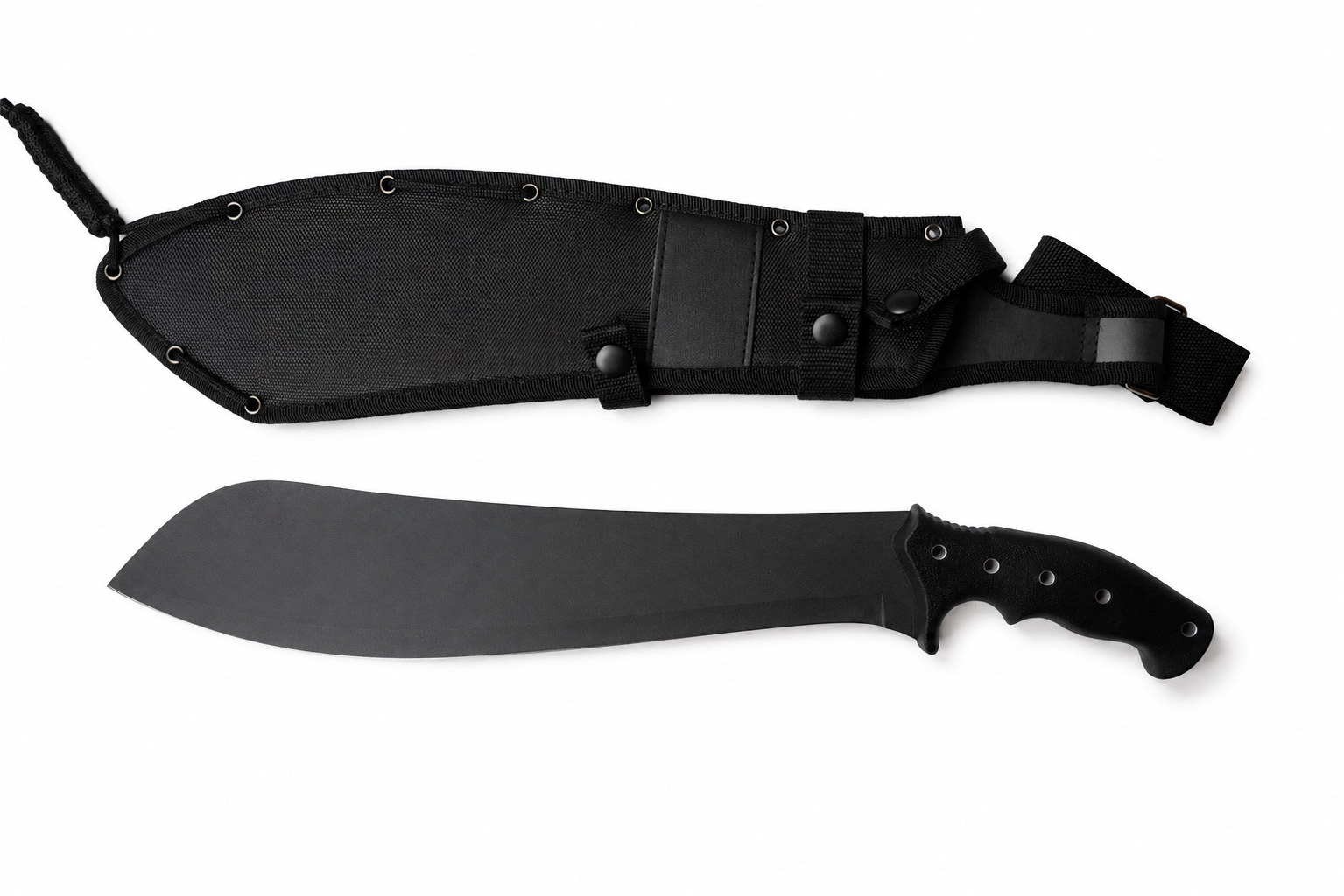 Stonebreaker utility fixed blade knife shown with black sheath