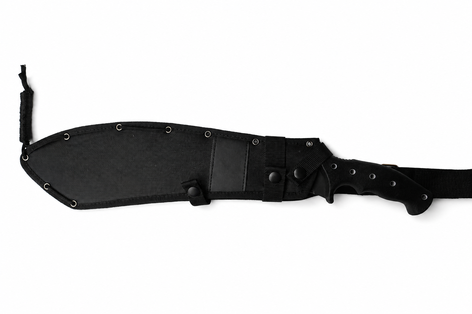 Stonebreaker utility fixed blade knife partially inserted in black sheath