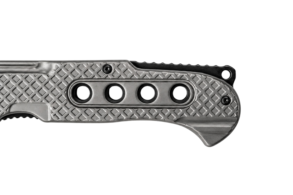 Warcleaver folding pocket knife handle detail